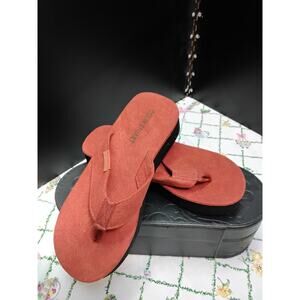 Womens Colin Stuart Rust Size 8 Summer Sandals New Chunky Thongs